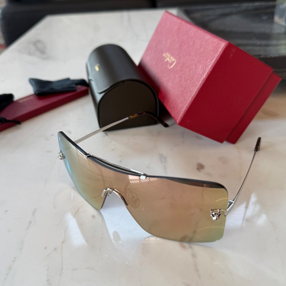 New Cartier Panthers Sunglasses Original - Picture 3 of 16